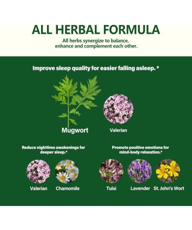 Mugwort Herb Liquid Drops for Sleep Support Mugwort Leaves(Artemisia vulgaris) All in 1 Formula for Relaxation Support Herbal Supplement with Valerian Chamomile Tulsi Lavender Extract.2oz Original 2 Ounce - Buy Online on GoSupps.com
