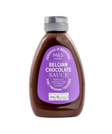 M&S Marks & Spencer Belgian Milk Chocolate Dessert Sauce Ideal for Pancakes Waffles & Ice Cream Vegetarian 300g