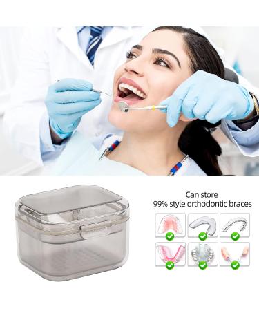 3-Layer Orthodontic Retainer Case - Portable Denture Aligner Mouth Guard Case (Black) | for Women, Men, Teens - Buy Online on GoSupps.com