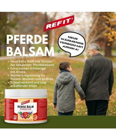 Refit Horse Balm Extra Strong Hot XXL 500ml - Powerful Warming Gel with Mountain Gel & Arnica for Pain Relief in Back Muscles & Joints - Immediate & Long-Term Effect - Buy Online on GoSupps.com
