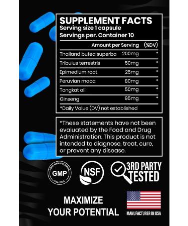 POWERHOUSE FACTORY Men s Vitality & Energy Support Capsules Herbal Supplement for Stamina & Endurance 10 Pack Capsules Made in USA - Buy Online on GoSupps.com