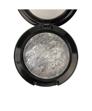 Mallofusa Single Shade Baked Eye Shadow Palette Shimmer Eyeshadow Powder Palette in 15 Metallic Colors Optional (Moon Light)
