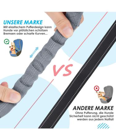Slowton 2-in-1 Dog Car Seat Belt - Durable Adjustable Reflective Tangle-Free for Small Dogs - Gray - Buy Online on GoSupps.com