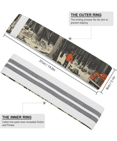 Shop Durable Resistance Bands | Trees & Red Truck Printed Elastic Leg Bands for Effective Workouts - Buy Online on GoSupps.com