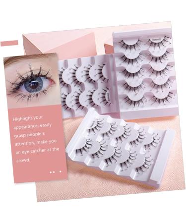 Housoutil 5 Pairs Diamond Eyelashes False Eyelashes Fluffy Girls Lashes Asian Decor Christmas Lashes Colorful Rhinestones Diamond Decor Fluffy Eyelash Miss Paste Drill Flash Fiber - Buy Online on GoSupps.com