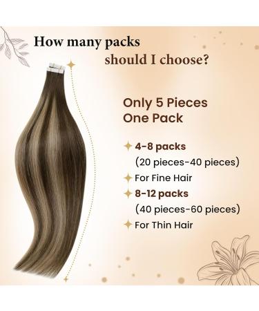 Buy Hetto Ombre Real Hair Tape In Extensions - Remy Injected Brown to Caramel Blonde 22 Inch 5PCs - #4/27/4 - International Shipping Available - Buy Online on GoSupps.com