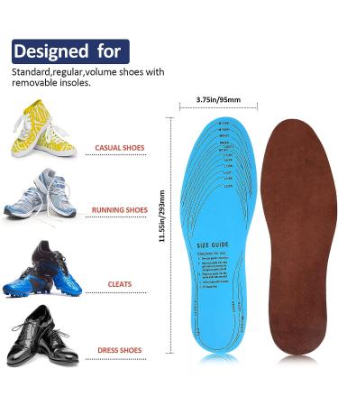 Breathable Double-Layer Latex Foam Insoles - 6 Pairs for Men 7-11, Women 2-8 (Simple Colors) - Buy Online on GoSupps.com
