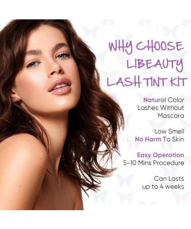 Libeauty Eyelash Black Color Kit | Semi-Permanent Hair Color for Lashes & Brows | Instant Voluminous Eyebrow Coloring Sachet - Buy Online on GoSupps.com