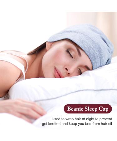 SATINIOR 6-Piece Satin Lined Sleep Cap Set for Frizzy Curly Hair - Women's Slouchy Hair Caps in Black, Red, Gray, Blue, Yellow, Pink - Buy Online on GoSupps.com