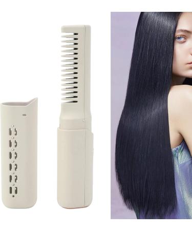 Cordless Hair Straightener Brush - Portable & Travel-Friendly - Rechargeable 2000mAh 3 Temp Settings for All Hair Types - Purple (Khaki - Buy Online on GoSupps.com