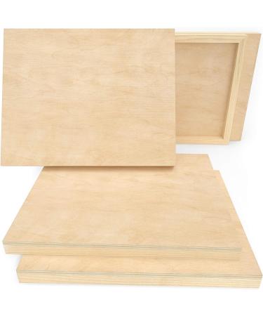 Arteza Wooden Canvas Board 8x10 Inch Pack of 5 - Birch Wood Cradled Artist Panels for Painting - Ideal for Encaustic, Wood Burning, Pouring - Use with Oils, Acrylics - Buy Online on GoSupps.com