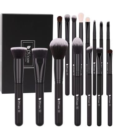 Ducare make -up brush 15 Professional makeup brush sets Premium Synthetic make -up brush cosmetic brushes Kabuki Makeup Brushes Foundation Blending brushes - black 15 pieces - Buy Online on GoSupps.com