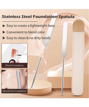 Penubuy Picasso Makeup Spatula and Palette Set - Korean Stainless Steel Tools with Leather Cover - Ideal for Cosmetic Pigment Blending - Buy Online on GoSupps.com