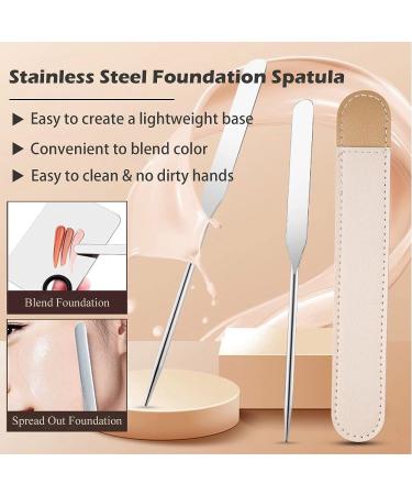 Penugo Picasso Korean Makeup Spatula and Palette Set with Stainless Steel Scraper Tool - Cosmetic Pigment Blending Palette for Makeup Artists - Buy Online on GoSupps.com
