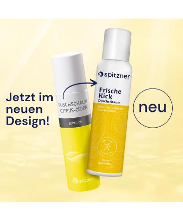 Spitzner Citrus Cedar Shower Foam 3 x 150 ml wellness shower gentle cleansing foam dermatologically tested vegan and skinfriendly ideal after exercise - Buy Online on GoSupps.com