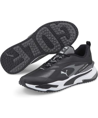 PUMA Unisex GS-Fast Golf Shoe 42.5 EU - Black & Quiet Shade | International Shipping Available - Buy Online on GoSupps.com