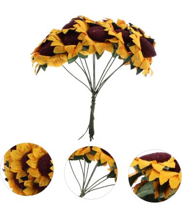 CORHAD 1 Set Sunflower Paper DIY Sunflower Decor Mini Bouquet Mini Sunflowers for Crafts - Buy Online on GoSupps.com
