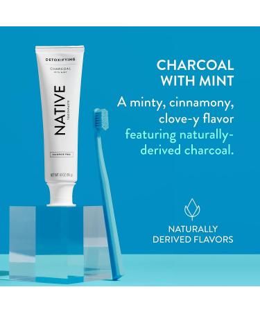 Naturally-Derived Whitening Toothpaste 4.1 oz - Charcoal Fluoride Free - 1 Count - Buy Online on GoSupps.com