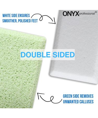 ONYX Professional 2-in-1 Pumice Stone Siliglass Callus Remover for Feet, Elbows & Knees - Exfoliating Foot File Scrubber for Dead Skin, Heels & Hands - Removes Hard Rough Dry Skin - Buy Online on GoSupps.com