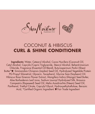SheaMoisture Coconut & Hibiscus Curl & Shine Conditioner - 13 oz Double Pack for Thick Wavy Curly Hair - Silk Protein & Neem Oil - International Shipping Available - Buy Online on GoSupps.com