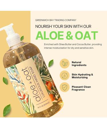 Buy Greenwich Bay Aloe + Oat Hand Soap | Enriched with Shea Butter & Cocoa Butter - Nourishing Hand Care for All Skin Types - Buy Online on GoSupps.com