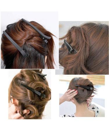 12 Pcs Black Hair Clips - Durable Plastic Compartment Clamps for Hairdressers | Combi Clip Set - Buy Online on GoSupps.com