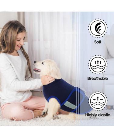 Shop Hjumarayan Dog Jacket - Lightweight Stretchy Vest with Reflective Strip for Small Dogs | Comfortable & Stylish Dog Coats in Dark Blue - Buy Online on GoSupps.com