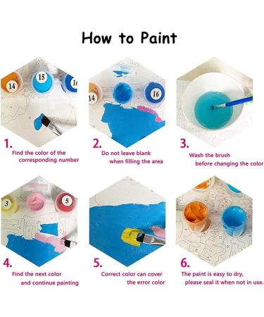 Colorful Unicorn Paint by Numbers Kit for Kids | DIY Oil Painting on Canvas | Beginner Home Wall Decor Arts | 4 Pack (7.8 x 7.8 inch) - GemZono GZ-12 - Buy Online on GoSupps.com