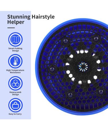Travel Hair Dryer Diffuser - Sailor-Like Styling Attachment (1.54-1.69 inches) - Professional Blue Diffuser for Perfect Curls on the Go - Buy Online on GoSupps.com