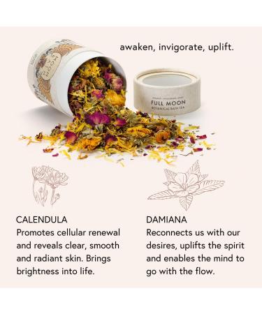 Moon Bath Botanical Bath Tea | Organic Herbal Bath Soak for Energy & Sensuality | Ayurvedic Rose & Calendula | 2 Baths of Lunar Alignment - Buy Online on GoSupps.com