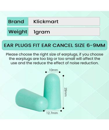 Klickmart Super Soft Foam Ear Plugs for Sleep - 60 Pairs, 38dB SNR, Reusable, One Size Fits All - Green - Buy Online on GoSupps.com