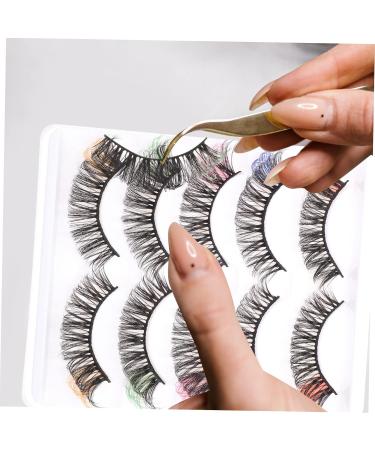VINTORKY 10 Pairs Color five pairs of eyelashes fake eyelases false eyelashes red eyelashes extensions fluffy eye lashes wispy colored eyelashes fluffy colored cosplay Imitation set - Buy Online on GoSupps.com