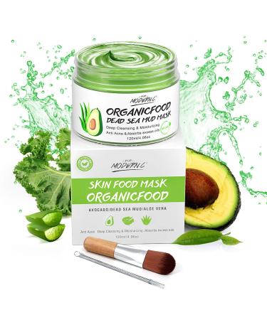 Clay Mask Avocado Dead sea Mud Stick Mask Natural Organic Green Tea Mud Mask Deep Cleansing Blackhead Removal Face Mask Nourishing Hydration Facial Mask With Blackhead Remover Extractor Tools (White)