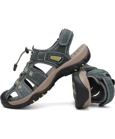 FLARUT Men's Closed Toe Leather Hiking Sandals - Size 11 C-gray - Buy Online on GoSupps.com