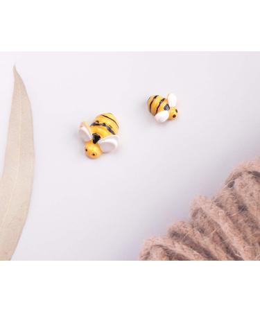 Sowaka 20 Pcs Mini Bee Ornaments - Tiny Resin Flatback Embellishments for DIY Crafts & Jewelry Making - Buy Online on GoSupps.com