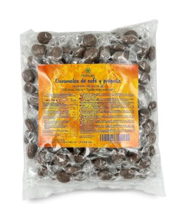 Propol-Mel - Coffee and Propolis Candy 500g | Sugar Free | Gluten Free | Handmade Spain | Oral and Throat Care | Intense Coffee and Propolis | For Bad Breath