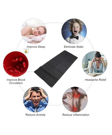 2-Set Equipment Mat (180x68 cm) - Ground Mat for Inflammation Relief Static Stress Reduction & Improved Sleep | Yoga & Bed Use - Buy Online on GoSupps.com