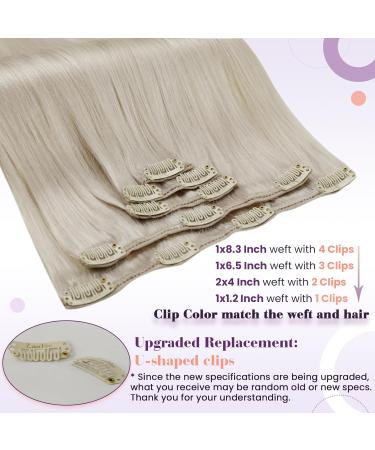 Buy Laavoo Platinum Blonde Clip-In Extensions | Real Hair 70g 5 Pieces - #60 30cm - Perfect for Hair Recovery - Buy Online on GoSupps.com