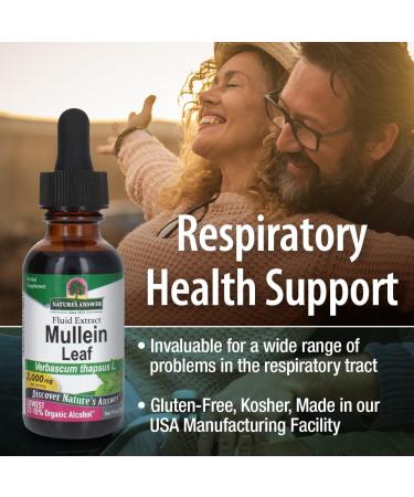 Nature's Answer Mullein Leaf with Organic Alcohol 1-Fluid Ounce - Buy Online on GoSupps.com