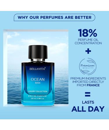 Ocean Luxury Aquatic Perfume Men Marine Orchid & Musk Long Lasting EDP Fragrance Fresh Citrusy & Woody Scent Spray 100 ML 3.38 Floz - Buy Online on GoSupps.com