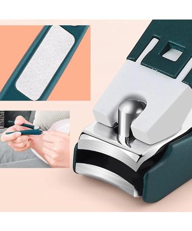 Professional Nail Clipper with Catcher - Stainless Steel Toe and Finger Nail Cutter Trimmer Set with Clip Catcher - Portable Fingernail Scissors for Men and Women/316(Size:Khaki) Khaki Blue - Buy Online on GoSupps.com