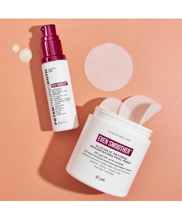 Peter Thomas Roth Even Smoother Glycolic Retinol Resurfacing Peel Pads - 60 ct | Glycolic Acid & Retinol Facial Peel - Buy Online on GoSupps.com