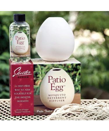 Skeeter Screen Patio Egg: Mosquito & Insect Deterrent & Diffuser: Includes Essential Oils, one Size