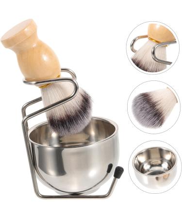 Beavorty Male Shaving Brush Set - Luxury Wood & Metal Shaving Supplies with Stand | Perfect for Grooming & Bartbriding - Buy Online on GoSupps.com