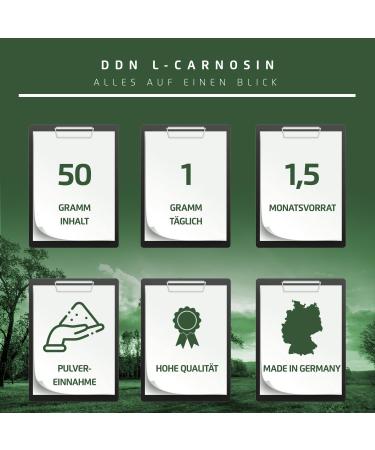 Buy DDN L-Carnosine Powder - 50g Pure Vegan Carnosine for Optimal Health | International Shipping - Buy Online on GoSupps.com