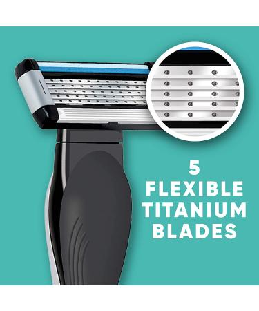 Made For YOU by BIC Shaving Razor Blades - Mens & Womens Razors Kit with 2 Cartridge Refills - Nickel Handle & 5-Blade Razors for Smooth Shave - Buy Online on GoSupps.com
