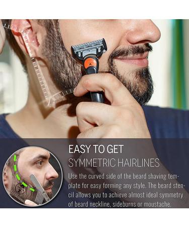 rongweiwang Beard Template For Men Smooth And Comfortable Shaping Experience Compact And Lightweight ABS Beard Shaping Tool Template Transparent - Buy Online on GoSupps.com