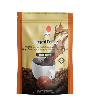 Alibooster DXN BLACK COFFEE Caf noir Lingzhi Reishi - Original - Champignon Ganoderma - 20 sachets x 4.5 grammes