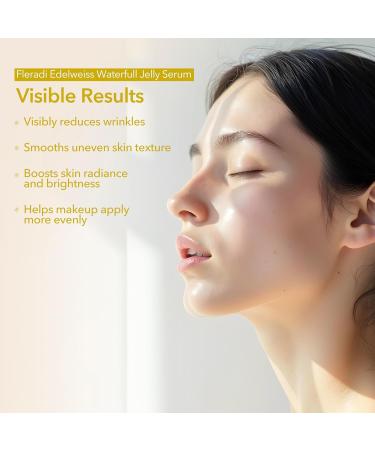Fleradi Edelweiss Essence: 30% Flower Extract Jelly Serum - Non-Sticky Hydration Crafted by Renowned Korean Skincare Experts - Buy Online on GoSupps.com