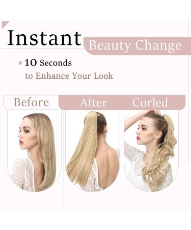 SEGOHAIR Claw Clip Ponytail Hair Extensions Human Hair 14 Inch Ponytail Extension Natural Real Hair Straight Remy Hair Extensions-Medium Golden Brown with Bleach Blonde(115g) 14INCH 12P613Medium Golden Brown with Bleach Blonde - Buy Online on GoSupps.com